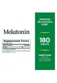 Nature's Bounty Melatonin, 100% Drug Free Sleep Aid, Promotes Relaxation and Sleep Health, 1mg, 180 Tablets