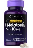 Carlyle Melatonin 10mg 300 Softgels  for Adults  Non-GMO, Gluten Free Supplement