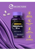 Carlyle Melatonin 10mg 300 Softgels  for Adults  Non-GMO, Gluten Free Supplement