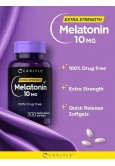 Carlyle Melatonin 10mg 300 Softgels  for Adults  Non-GMO, Gluten Free Supplement