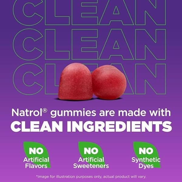 Natrol Sleep  Calm Melatonin Gummies for Adults, Sleep Gummies, Strawberry Flavor, 60 Gummies, 