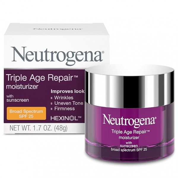 Neutrogena Triple Age Repair Moisturizer – Anti-Aging, SPF 25, Vitamin C, 50 ml