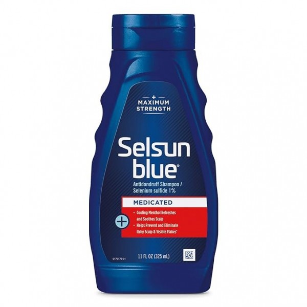 Selsun Blue Medicated Anti-Dandruff Shampoo with Menthol, Maximum Strength, 325 ml