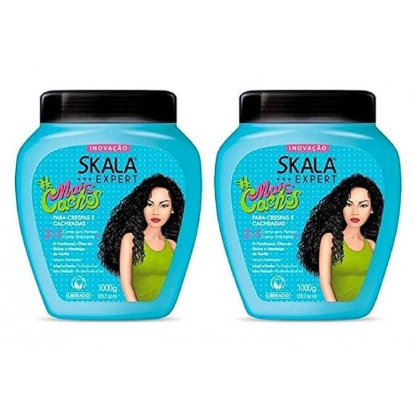 SKALA Hair Type 3ABC Hydrate Curls Conditioning Treatment, 2-in-1 Cream, (1000 ml * 2 Pack)