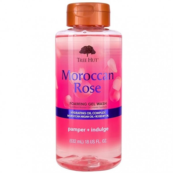 Tree Hut Moroccan Rose Nourishing & Moisturizing Foaming Gel Wash, 532 ml