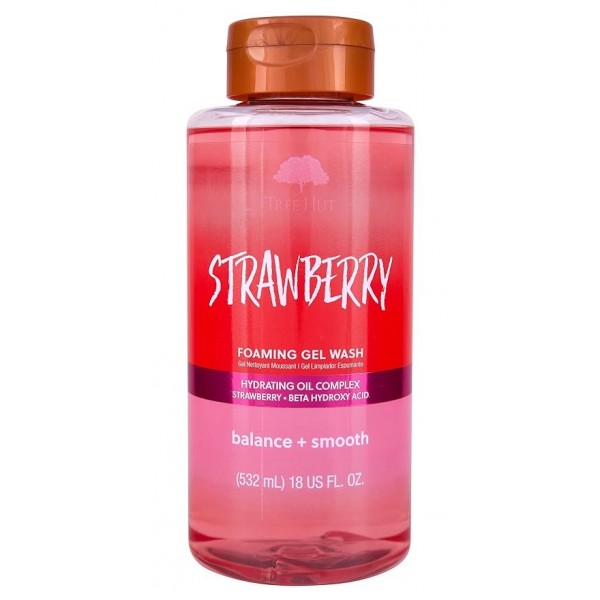 Tree Hut Strawberry Balance & Smooth Foaming Gel Wash, 532 ml