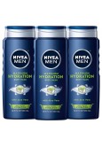 NIVEA MEN Maximum Hydration Body Wash with Aloe Vera for Dry Skin, 500 ml (Pack of 3)