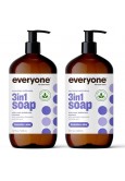 Everyone 3-in-1 Soap, Body Wash, Bubble Bath & Shampoo, Lavender and Aloe, 946 ml (Pack of 2)