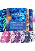 MAREE Facial Masks – Marine Collagen & Hyaluronic Acid, Algae Extracts, Pearl Extract, 6 Pack