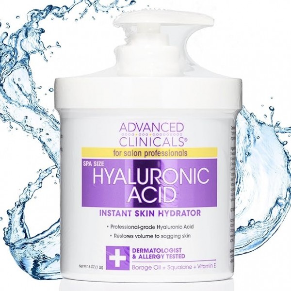 Advanced Clinicals Anti-Aging Hyaluronic Acid Serum - Deep Hydration and Wrinkle Reduction, 50ml"