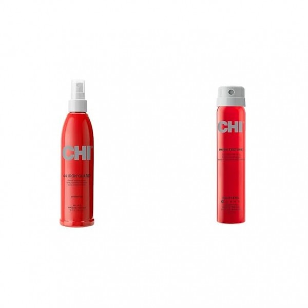 CHI Iron Guard Thermal Protection Spray and Infra Texture Dual Hair Spray Bundle, 237 ml & 77 ml