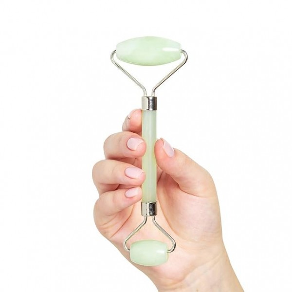 Jade Roller for Face – Improves Skin Tone and Blood Circulation, Reduces Under-Eye Puffiness and Dark Circles