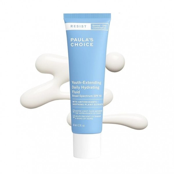 Paula's Choice  Daily Hydrating Fluid SPF 50 – UVA & UVB Protection, Chamomile & Vitamin E