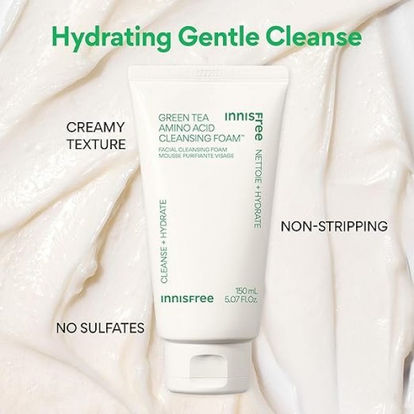 Innisfree Hydrating Cleansing Foam - Gentle and Sulfate-Free, 150ml