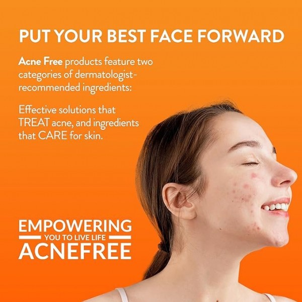 AcneFree 24 Hour Acne Treatment Kit - Comprehensive 3-Step System, 30-Day Supply