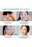 MAREE Facial Masks – Marine Collagen & Hyaluronic Acid, Algae Extracts, Pearl Extract, 6 Pack