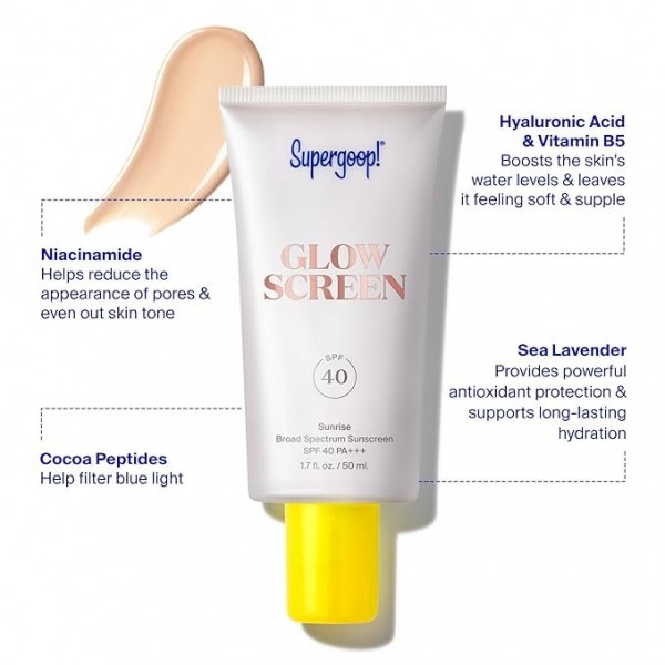 Supergoop! Glowscreen SPF 40 - Hydrating, Illuminating Sunscreen with Broad-Spectrum Protection