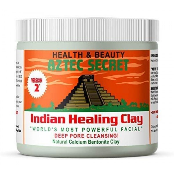 Aztec Secret Indian Healing Clay – Deep Pore Cleansing Facial & Body Mask, 100% Natural Calcium Bentonite