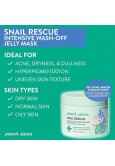 Peach Slices Snail Rescue Wash-Off Face Mask – 95% Snail Mucin, Dark Spots & Blemishes, 100 ml