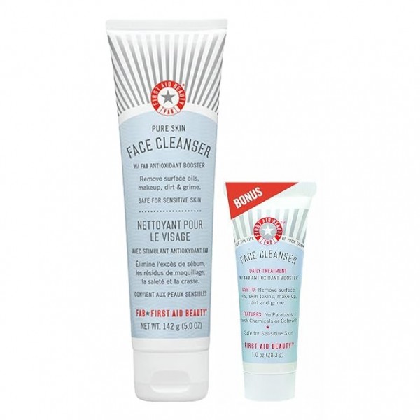 First Aid Beauty Cleanser Bundle - Gentle and Effective, 2-Pack, 148ml Each