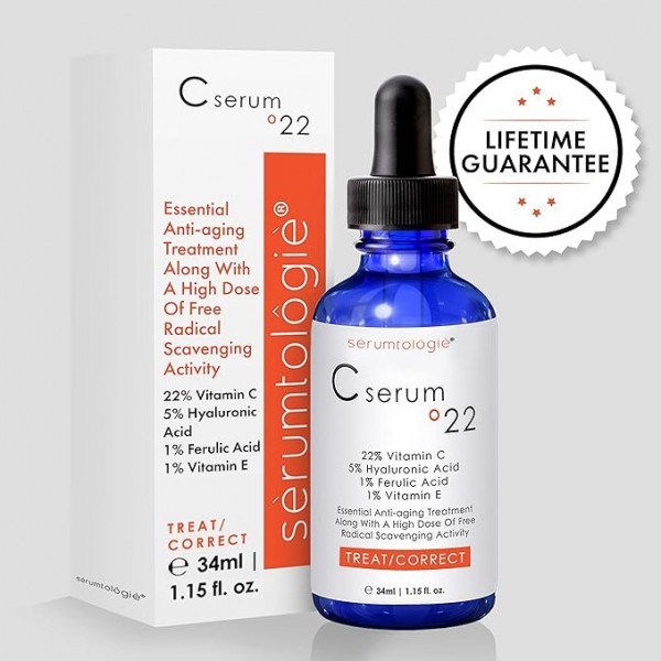 Serumtologie Vitamin C Serum - Advanced Anti-Aging Formula with 22% Vitamin C, Hyaluronic Acid, and Ferulic Acid