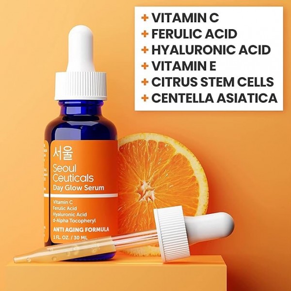 Seoul Ceuticals Korean Skin Care - Vitamin C Hyaluronic Acid Serum, 30ml