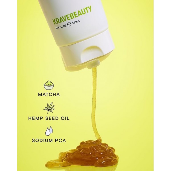 KraveBeauty Matcha Hemp Hydrating Cleanser - Gentle Hydration, 120ml