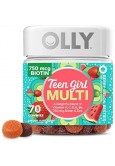 OLLY Teen Girl Multi Gummy Healthy Skin Immune Support Vitamins Biotin Zinc Calcium Berry Melon 70 Count