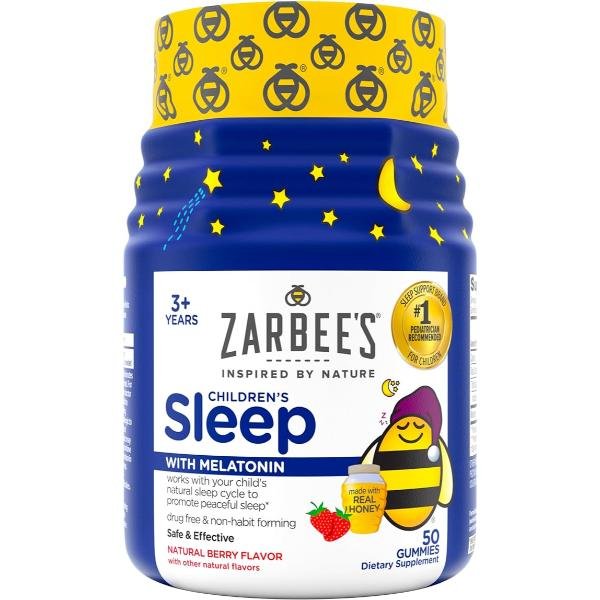 Zarbee's Kids 1mg Melatonin Gummy, 50 Count