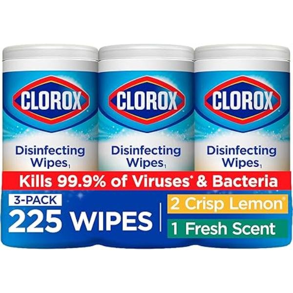 Clorox Disinfecting Wipes Value Pack, Household Essentials, 75 Count*3 PACK