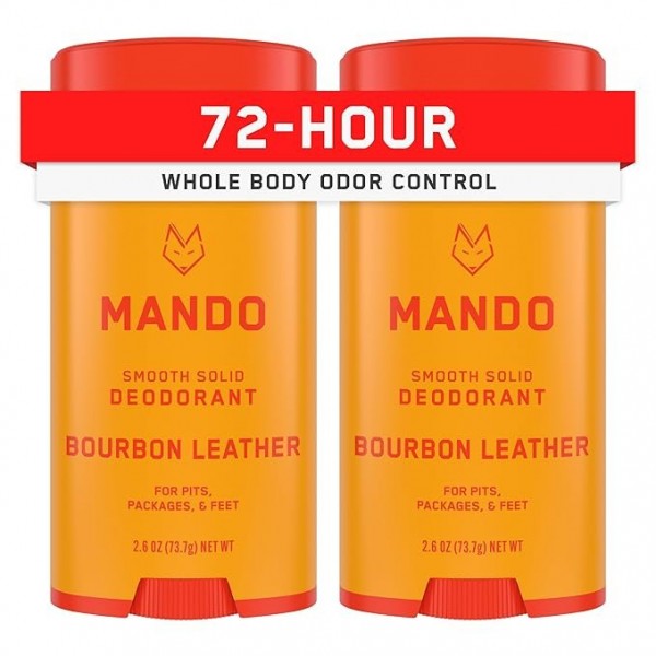 Mando Whole Body Deodorant for Men, 72-Hour Odor Control, Aluminum-Free, 75 ml (Pack of 2)