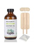 Organic Cold Pressed Castor Oil Glass Bottle (237 ml) with Castor Oil Pack Wrap