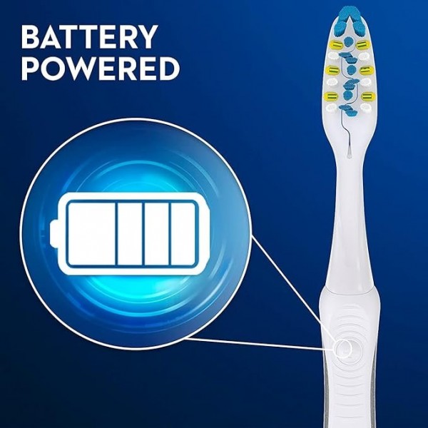 Oral-B Pulsar 3D White Battery Toothbrush, Soft Bristles, 2 Count