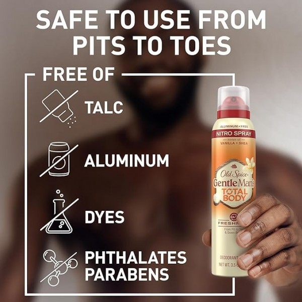 Old Spice Whole Body Deodorant for Men, Vanilla + Shea, Aluminum-Free, 100 ml