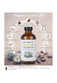 Organic Cold Pressed Castor Oil Glass Bottle (237 ml) with Castor Oil Pack Wrap