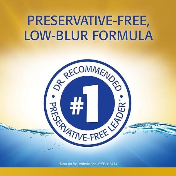 Refresh Optive MEGA-3 Lubricant Eye Drops Preservative-Free Artificial Tears, 0.4 mL