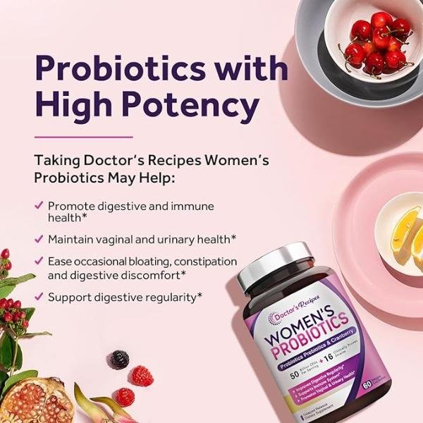 Doctors Recipes Women’s Probiotic, 60 Caps, 50 Billion CFU, 16 Strains