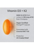 Sports Research Vitamin D3 K2 with Coconut Oil 60 Count Softgels