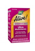 Nature’s Way Alive! Women’s 50+ Ultra Potency Complete Multivitamin High Potency Formula Promotes Healthy Heart Brain Bones Gluten-Free 60 Tablets