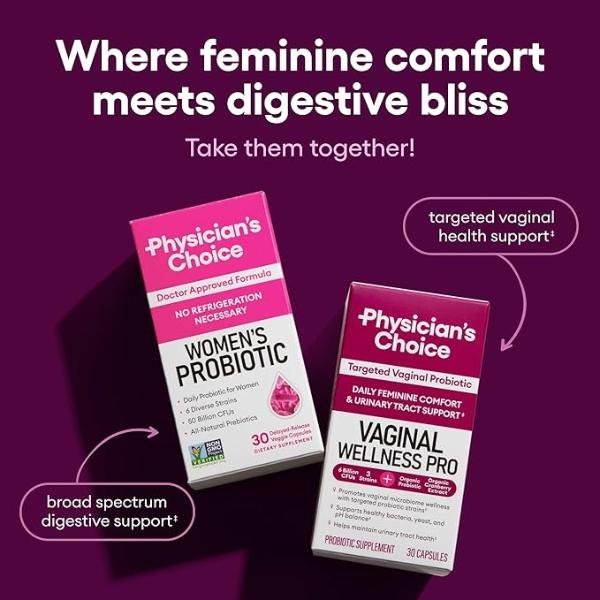 Physicians CHOICE Vaginal Probiotics for Women – 6B CFU, 30 CT