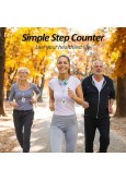 3D Pedometer for Walking with Clip & Lanyard, Accurate Step Counter with Large Display