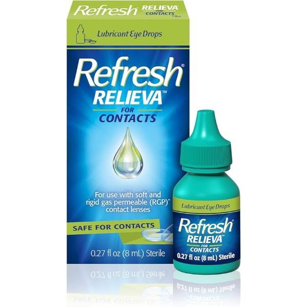 Refresh Relieva for Contacts Lubricant Eye Drops, 8 mL Sterile