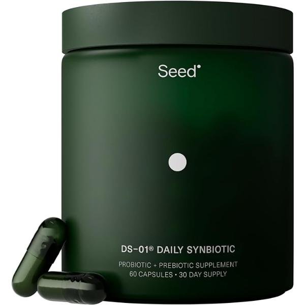 Seed DS-01 Daily Synbiotic – 60 Capsules, 53.6 Billion AFU