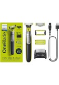 Philips Norelco OneBlade 360 Face + Body Hybrid Electric Razor and Trimmer, QP2834/70