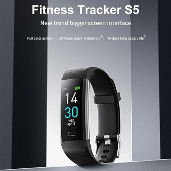 Fitness Tracker with Heart Rate & Blood Pressure Monitor