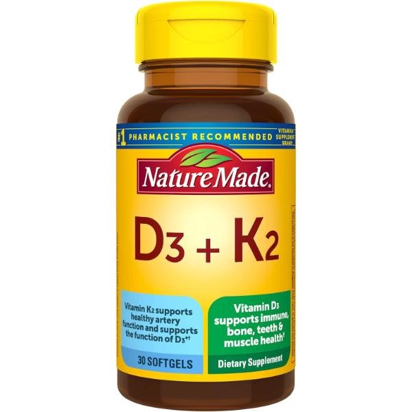 Nature Made Vitamin D3 K2 5000 IU 30 Softgels