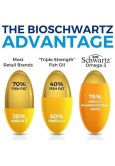 BioSchwartz Omega 3 Fish Oil Supplement – 1200mg EPA and 900mg DHA, Supports Joint, Eyes, Brain & Skin Health, Lemon Flavor, 90 Softgels