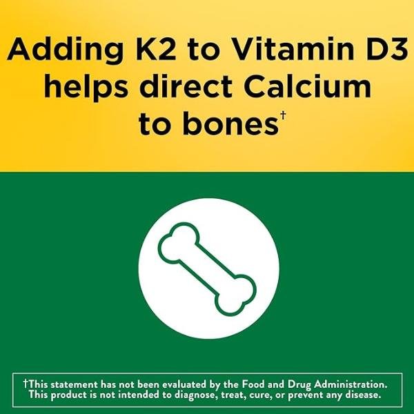 Nature Made Vitamin D3 K2 5000 IU 30 Softgels