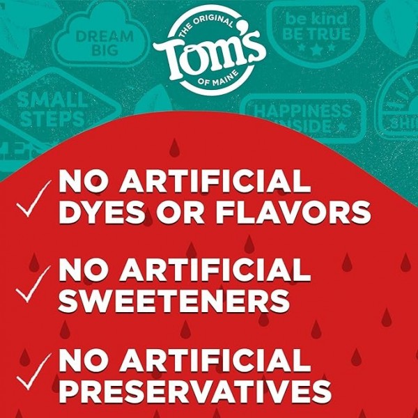 Toms of Maine Fluoride-Free Childrens Toothpaste, Silly Strawberry, 145 ml (Pack of 3)