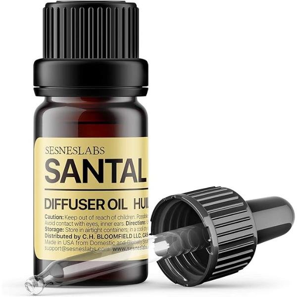 Santal Diffuser Oil - Luxury Amber, Coco, Vanilla, Cedar, Sandalwood, Musk Blend, 10 ml